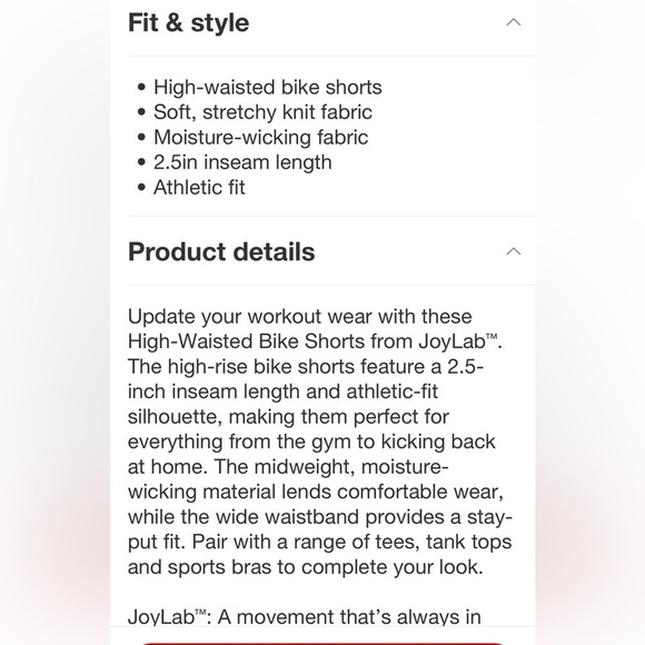 Women's High Waisted 2.5" Bike Shorts - JoyLab™ Blue XXL new - Picture 4 of 5